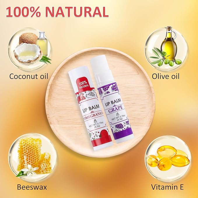 VISRIE 128 Pack Lip Balm, Natural Lip Balm Bulk - Image 3