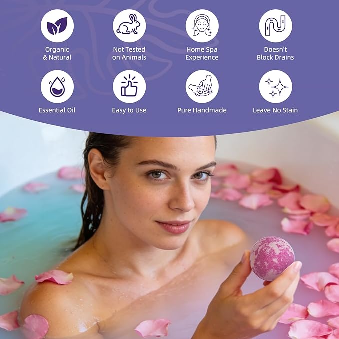 Bath Bombs for Women, 9 Pack Bath Bombs- Mothers Day Gifts for Mom, Shea & Coco - Image 5