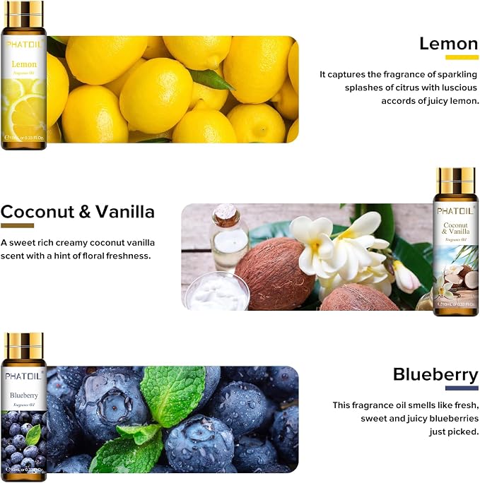 PHATOIL 9PCS Fruit Fragrance Oil Set - Image 4