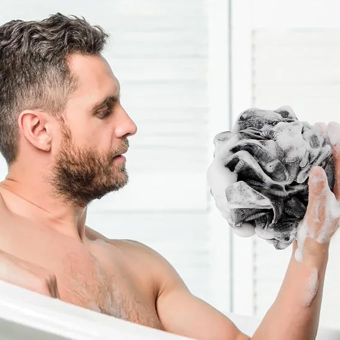 Carrie Joe Loofah Sponge Soft Mesh Shower Puffs - Image 5