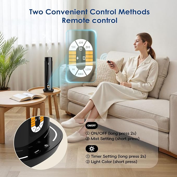 Waterless Scent Diffuser – 1200 Sq Ft Coverage, Essential Oil Diffuser - Image 6