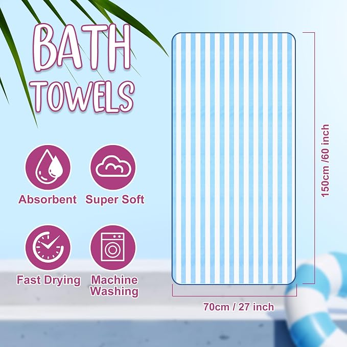 SmoothNovelty 18 Pack Microfiber Bath Towels Bulk 27'' x 60'' Oversized Size - Image 2
