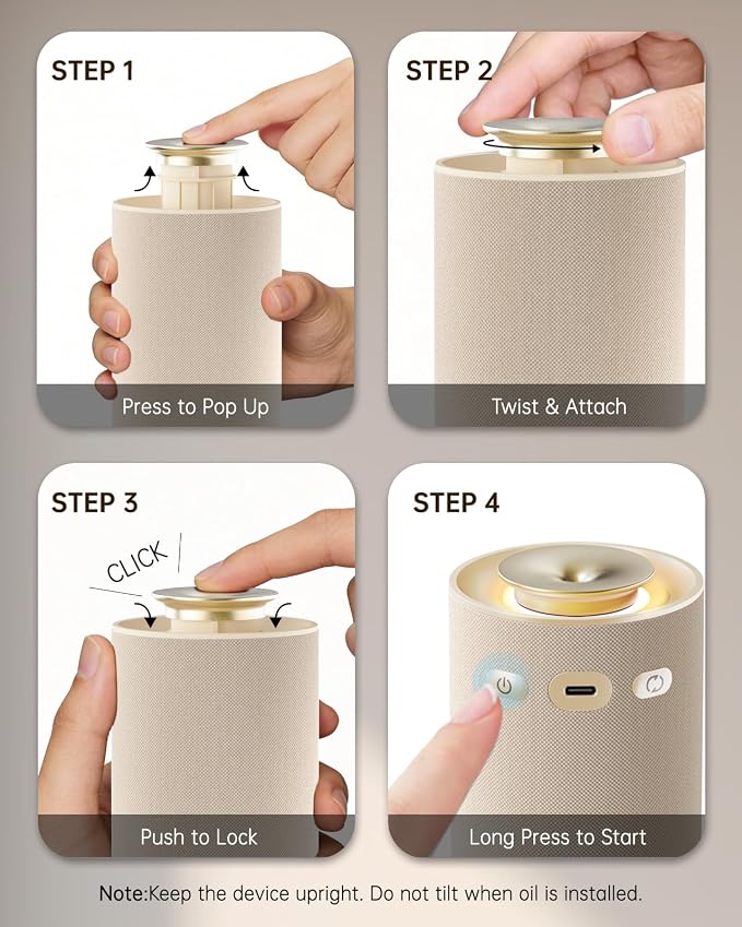 Waterless Essential Oil Diffuser, Portable Car Aromatherapy Diffuser, - Image 7