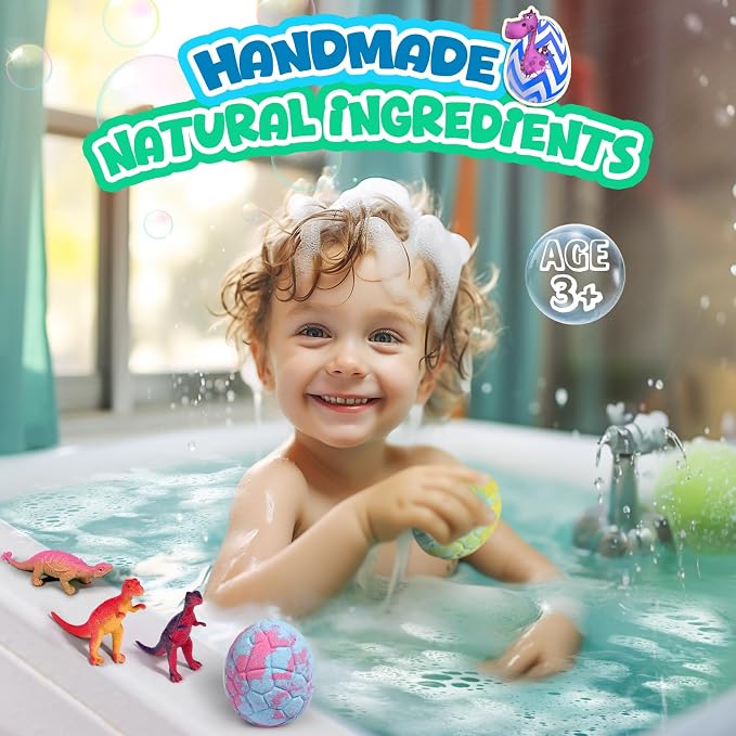 Bath Bombs for Kids with Dragon Toys Inside, Easter Basket Stuffers for Toddlers - Image 4