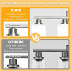 Unicozin 4-Light Bathroom Light Fixtures, Modern Brushed Nickel Vanity Light - Image 4