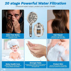 Hibbent Dual Filter All Metal 12" Rainfall Showerhead Combo, High Pressure - Image 4