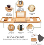 Temple Spring Bamboo Bathtub Tray Caddy - Image 2