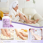Pedicure Foot Spa Tablets 10 Oz Plastic Bath Salts Jar Foot Soak Tablets - Image 5
