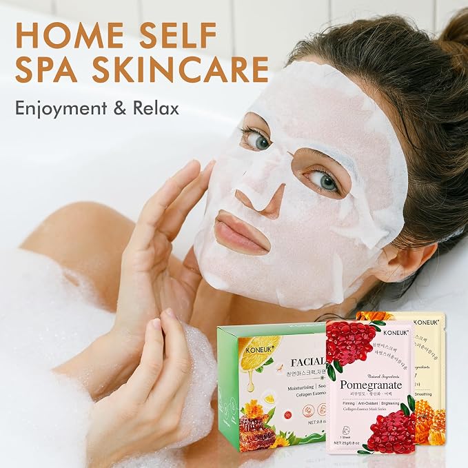 KONEUK 56 Pack Sheet Face Masks Skincare - Image 7