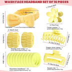 16 Pcs Skincare Headband Set, Face Washing Headband - Image 2
