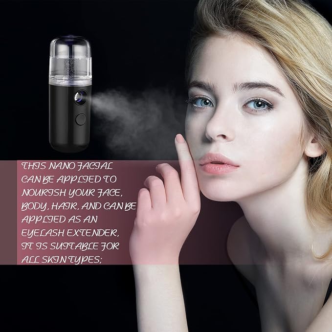Honoson 2 Pack Nano Facial Mister Spray Bottle Handheld Humidifier Portable - Image 6