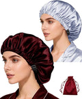 3Pcs Hair Bonnets For Sleeping Satin Bonnet For Women Silk Bonnets Womens Curly by WJingYiJia