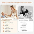 Chefhandy Baby Wipe Warmer & Wet Wipes Dispenser, 3-Mode Temperature Control - Image 3