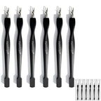 6Pcs 2-in-1 Cuticle Fork with Pusher, Dual-end Cuticle Remover Nail Pusher by HaimiLiyaHome