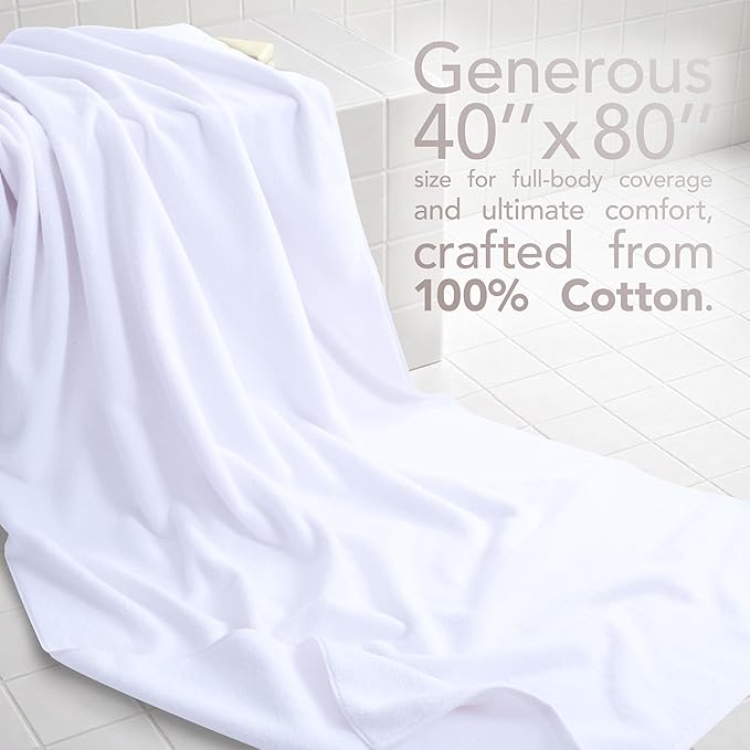 American Soft Linen 100% Cotton 600 GSM Turkish 40x80 Oversized Bath Towel Sheet - Image 2