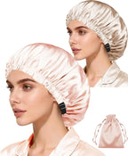 3Pcs Hair Bonnets For Sleeping Satin Bonnet For Women Silk Bonnets Womens Curly by WJingYiJia