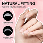 AILLSA Nail Tips and Glue Gel Kit Short Coffin Nail Tips 240pcs - Image 6