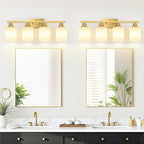MOKATNG 4-Light Bathroom Light Fixtures, Brushed Gold Vanity Light - Image 4