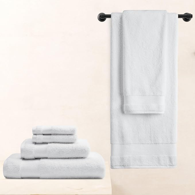 BIOWEAVES 100% Organic Cotton 700 GSM Plush 6-Piece Towel Set GOTS Certified - Image 6