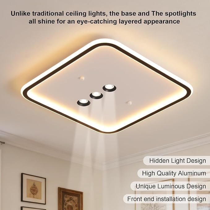 Shine LUEST Square Diamond LED Ceiling Light - Image 8