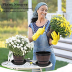 3 Pack of 18 19 inch Plant Saucer, 2.4" Depth Large Plant Tray, Heavy Sturdy - Image 3
