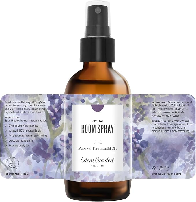 Edens Garden Lilac Aromatherapy Room Spray – Natural Essential Oil Air Freshener - Image 8