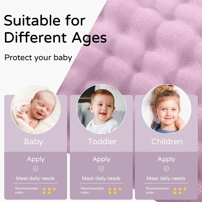 Yoofoss Hooded Baby Towels for Newborn 2 Pack 100% Muslin Organic Cotton Baby - Image 5