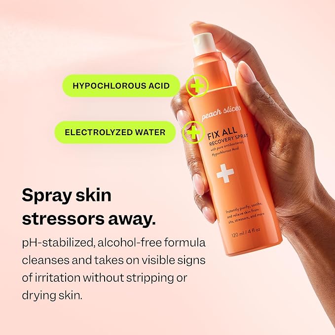 Peach Slices - Fix All Recovery Spray - Purify, & Relieve - Zits, & Redness - - Image 3
