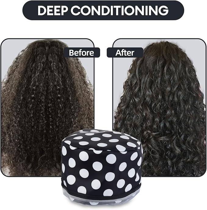 Electric Hair Steamer Cap with 2 Mode Temperature Control, Removable Washable - Image 2