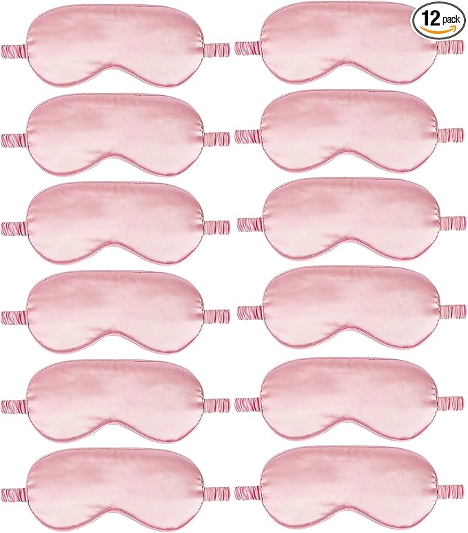 12PACK Silky Sleep Masks Satin Eye Mask Silk Eyes Cover by WJingYiJia