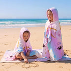 Peryiter 1 Pcs Unicorn Hooded Bath and Beach Towel 100% Cotton Pool Towels - Image 5
