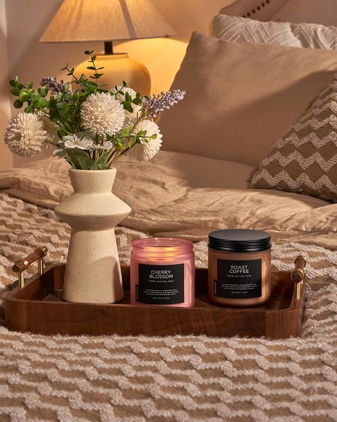 M&SENSE Cherry Blossom Home Scented Candles, 11.6oz Natural Soy Wax, Non-Toxic - Image 7