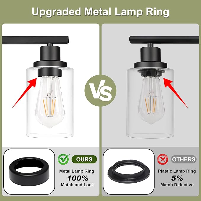Unicozin Modern Bathroom Light Fixtures, 4 Light Vanity Lights Over Mirror - Image 7