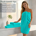 Turquoise Bath Towels - Image 3
