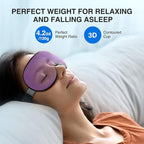 YFONG Weighted Sleep Mask, Women Men 3D Eye Mask Blocking Lights Sleeping Mask - Image 2