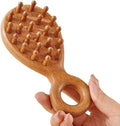 Sandalwood Head and Scalp Massager Comb, Wide Tooth Wooden Gua Sha Tool by KINTEGOOD