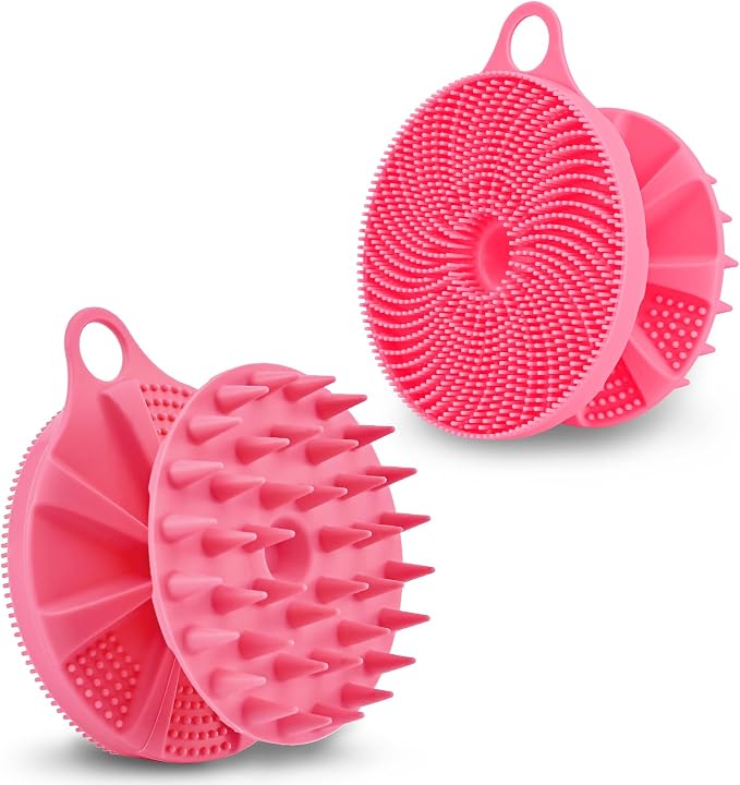 INNERNEED 2-in-1 Silicone Body Scrubber and Scalp Massager Shampoo Brush by INNERNEED