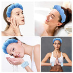 Zkptops Spa Headband for Washing Face Wristband Set Sponge Makeup Skincare - Image 4