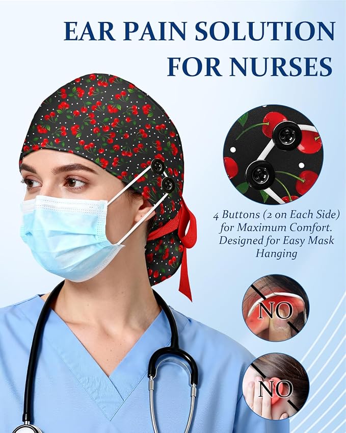 Plifal 100% Cotton Scrub Cap - Image 4