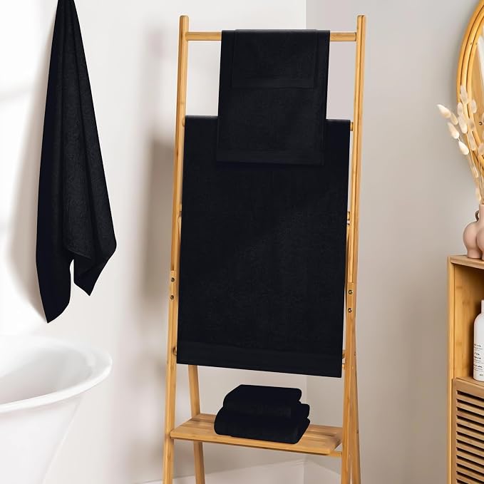 Ultra Soft 6 Pack Cotton Towel Set, Contains 2 Bath Towels 28x55 inch, 2 Hand - Image 3