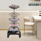 Nail Polish Trolley Organizer, 5 Tiers 360° Rotating Tray Nail Polish Spinning - Image 7