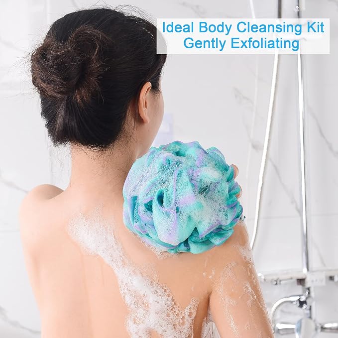 AmazerBath Loofah Sponge 75g/Piece, Exfoliating Bath Sponge Body Scrubber - Image 3