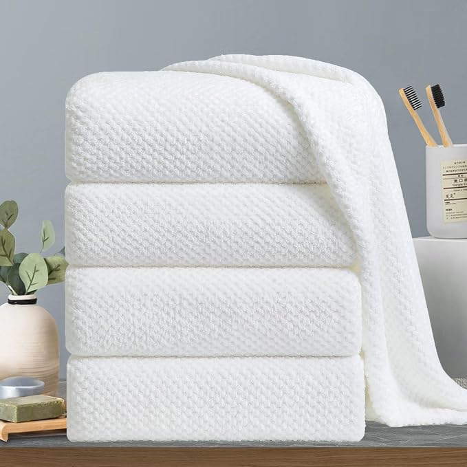 Extra Large Bath Towels Set 35x70 Inches by Hailea