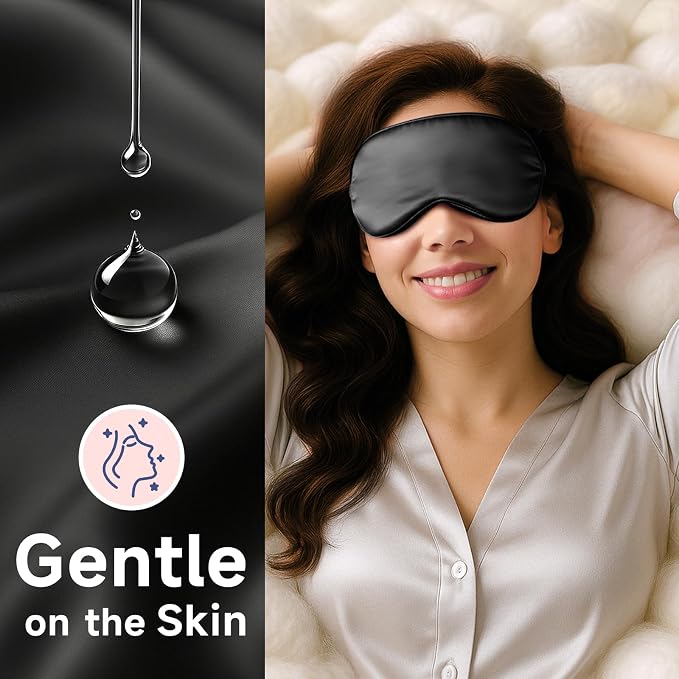 Umisleep Sleep Mask for 100% Pure Mulberry Silk, 22 Momme 6A Soft Eye Masks for - Image 3
