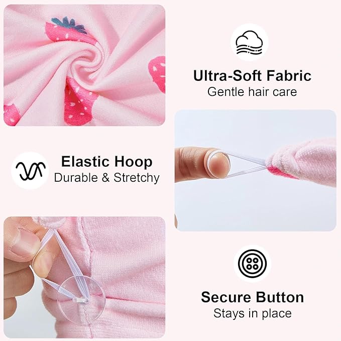 2 Pack Microfiber Hair Towel Wrap - Image 3