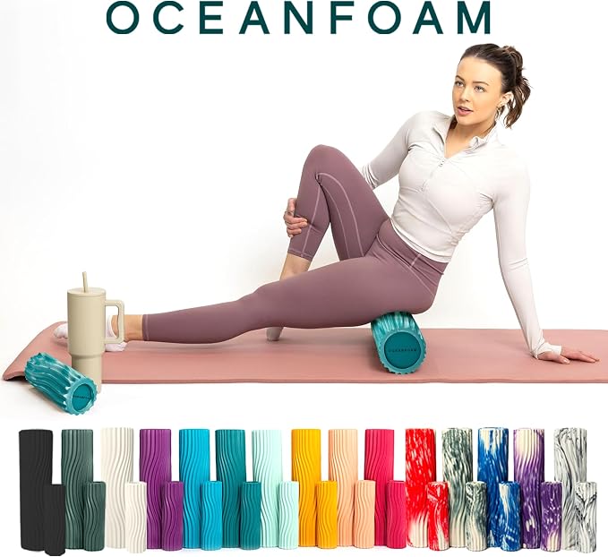 Oceanfoam Ripple Travel Foam Roller Firm Mini Foam Roller - Image 9