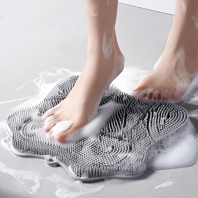 Shower Foot Scrubber, Shower Foot and Back Scrubber by EASKITE