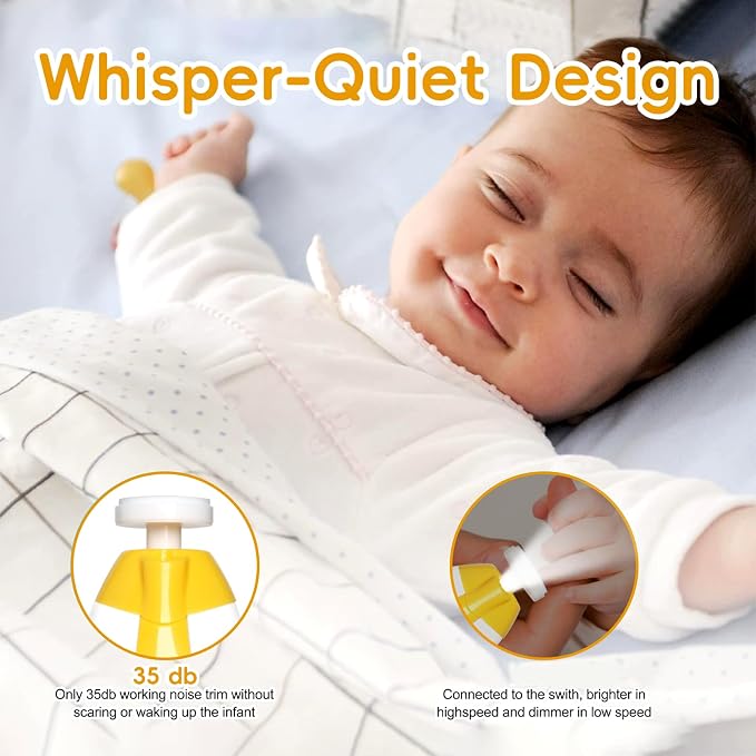 Qunlions life Baby Nail Trimmer Electric, 6 in 1 Baby Nail File Clippers Infant - Image 5
