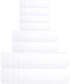 Tens Towels Pack of 8 Towels Set, 2 Extra Large Bath, 2 Hand, 4 Washcloths - Image 5