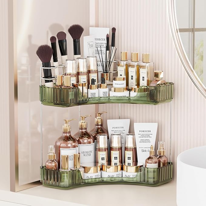 Asayuee 2-Tier Corner Bathroom Counter Organizer by Asayuee